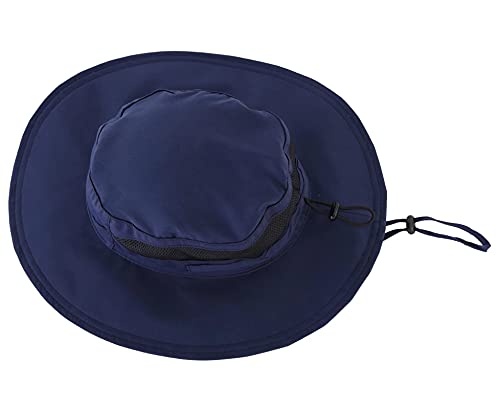 Connectyle Toddler Kids Sun Hat UPF 50+ UV Protection - Boys & Girls Wide Brim Bucket Hats for Outdoor Summer, Ages 2-6 - color: Navy Blue, size: 2-4T