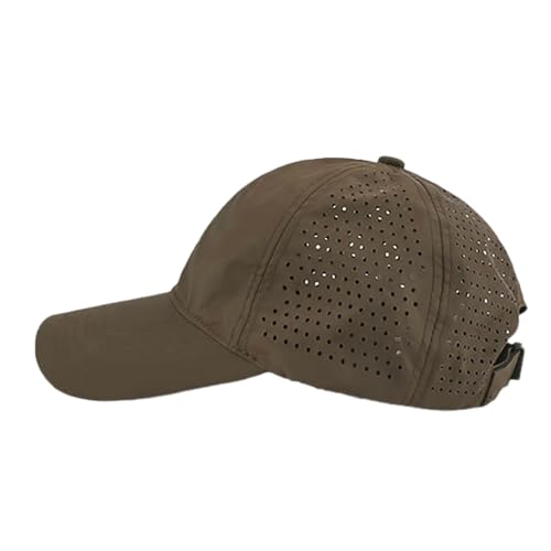 Gelante Men Women Waterproof Quick Dry Baseball Cap Run Hats Mesh Lightweight for Outdoor Sports - color: Coffee