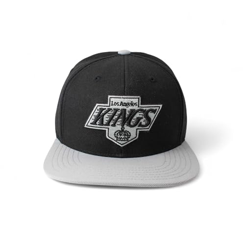 AMERICAN NEEDLE Officially Licensed NHL National Hockey League Archive 400 Adjustable Snapback Baseball Hat - color: Los Angeles Kings (Black/Light Grey)