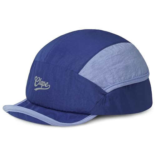 CLAPE Quick Dry 5 Panel Hat for Men, Water-Resistant Reflective Short Brim Cap, Foldable Camper Hat Outdoor Sport Cycling Cap - color: Bssd2566-royalblue