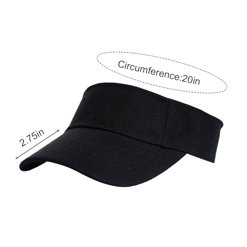 Yookat 3 Pack Visor Sun Hat Adjustable Sun Visor Caps Golf Tennis Visor Hat for Sports Girls Boys Outdoor - color: White, Pink, Black