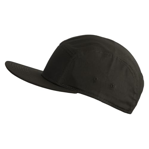 5 Panel Superior Cotton Twill Flat Bill Camper Cap - color: Dark Olive