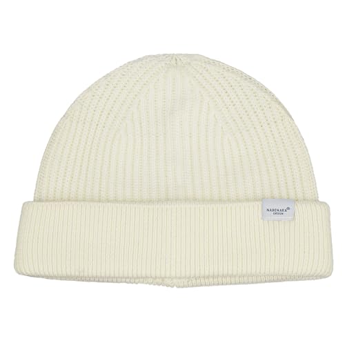 Clakllie Trawler Beanie Watch Hat Knit Cuffed Skullcap Roll-up Edge Stocking Hats Rolled Cuff Knitted Hat Ski Cap - color: Cdus-hkn01-beige