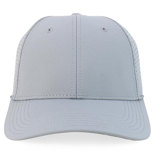 Armycrew UPF 50+ Cool Comfort Performance Stretchable Air Mesh Baseball Cap - color: Grey