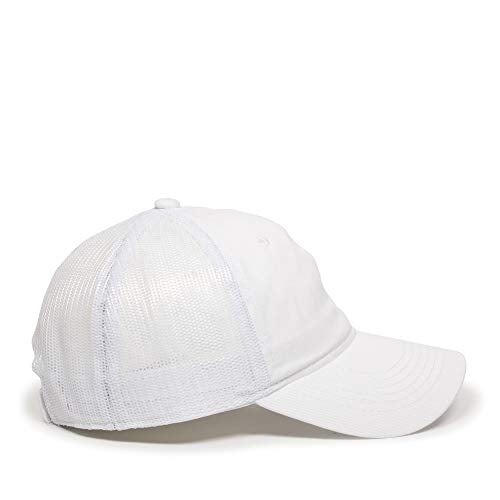 Outdoor Cap Garment Washed Meshback Cap - color: White