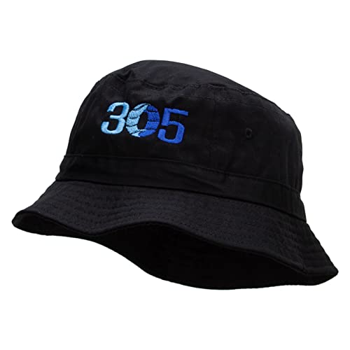 e4Hats.com 305 Embroidered Bucket Hat - color: Black