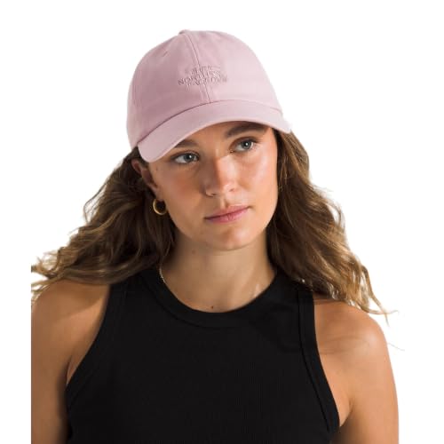 The North Face Norm Baseball Hat | Shallow Fit Ball Cap with Embroidered Logo, Adjustable Strap Closure & Silver Buckle - color: Metal Pink