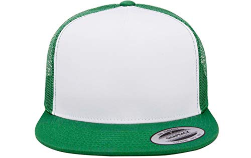 Yupoong Men's Yp Classics Classic Trucker Cap - White Front - color: Kelly/White/Kelly