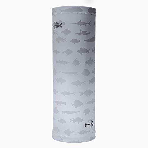 BASSDASH UPF 50+ UV Sun Protection Neck Gaiter Fishing Mask Hunting Kayaking Hiking Cycling Ski Sports - color: Gradient Grey