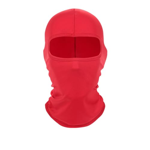 Balaclava Ski Mask, Windproof Sun Protection Full Face Cover for Men Women - color: Red
