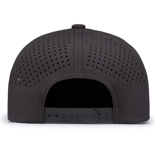 Pacific Headwear Perforated 6-Panel Arch Cap - color: Charcoal