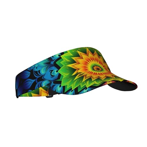 Vintage Mandala Sports Sun Visor Hat Men Women Adjustable Hats Empty Top Cap for Running Tennis Golf - color: Color-8
