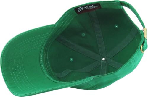 KBETHOS Classic Unisex Cotton Adjustable Low Crown Baseball Cap – Plain Dad Hat - color: Kelly Green