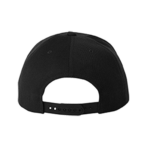 Custom Flat Brim Snapback Cap Cross Black Faith Jesus Christ Christian - color: Black
