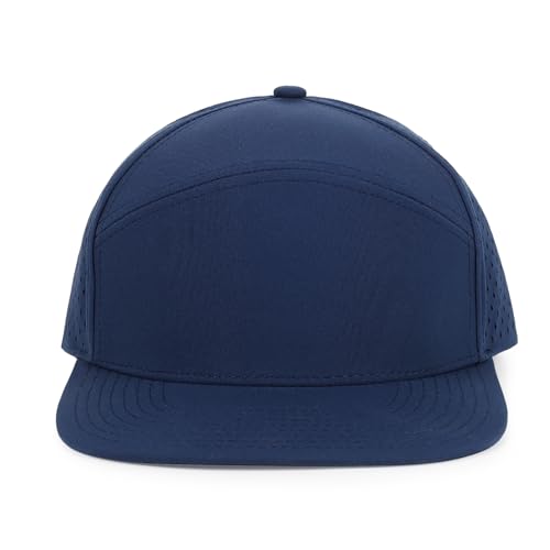 Quick Dry Baseball Cap Flat Brim Snapback Golf Hat for Men Women - color: Black+white+navy+darkgrey