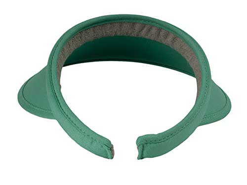 TOP HEADWEAR Sports Cotton Twill Clip-On Visor 3.5 Inch Wide Brim - color: Winter Green