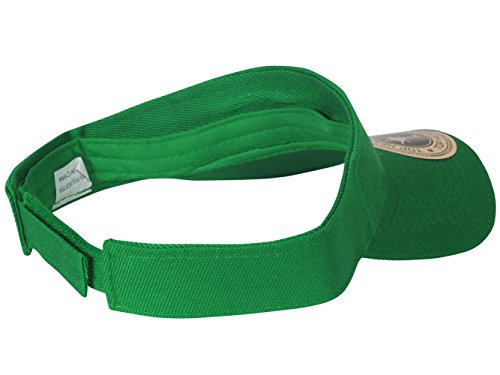 TOP HEADWEAR Solid Adjustable Blank Visor - color: Kelly Green