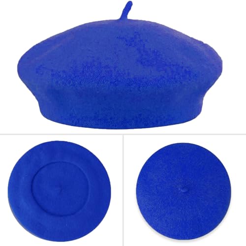 French Beret Hats for Women - Classic and Stylish Women's Beret Collection for Effortless Chic, Perfect for Any Occasion - color: Royal Blue