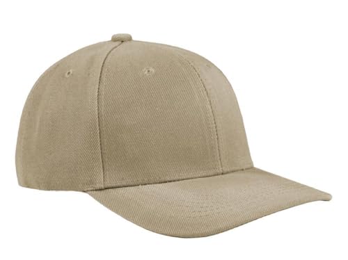 TK Flex Blank Hats, Adjustable Plain Hats, Casual Women's and Men's Hats, Baseball Caps for Patches and Embroidery, 12 Pack - color: Khaki