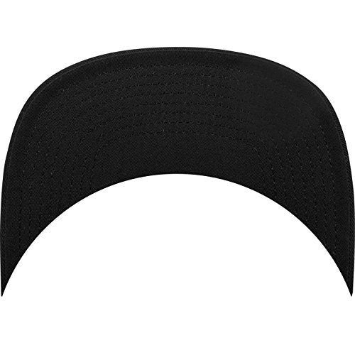 Flexfit Two-Tone Stretch Mesh Fitted Cap Hat - color: Black, size: Large-X-Large, style: Flexfit Flat Visor