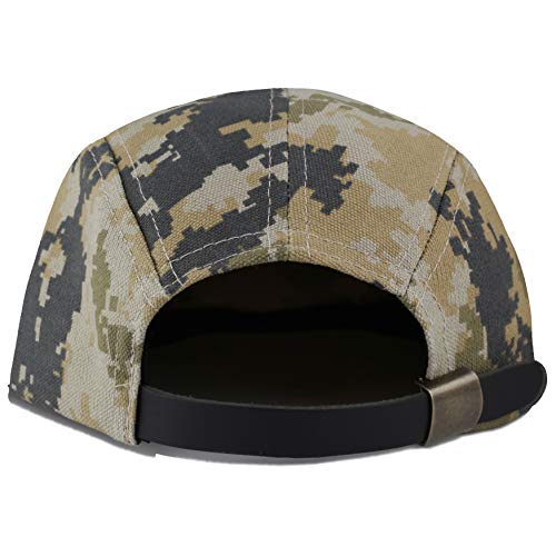 The Hat Depot Exclusive Made in USA Cotton 5 Panel Unstructured Outdoor Cap - color: Camo2