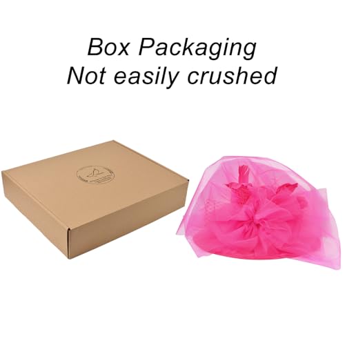 2026 Derby Hat, Classy Sun Hats for Women Ladies, Organza Feather Kentucky Fascinator for Tea Party Church UV Protection - color: I3120-rose-red