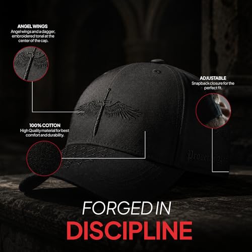 SAINT KAIZEN Adjustable Baseball Cap for Men- Faith-Inspired - color: Angel Wings