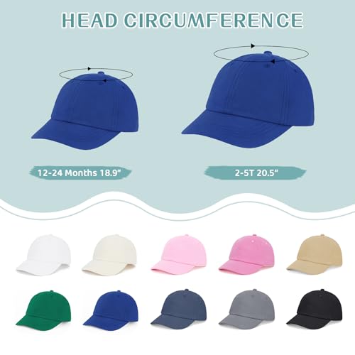 Durio Toddler Baseball Hat Cotton Baby Cap for Boys Girls 1-5T - color: Klein Blue, size: 12-24 Months