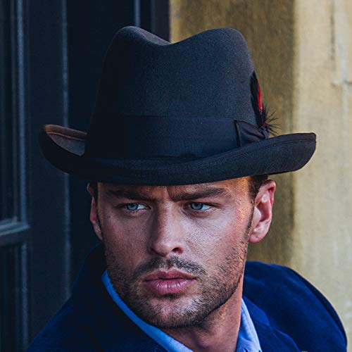Scala Classico Men's Wool Felt Homburg Hat - color: Black, size: XX-Large