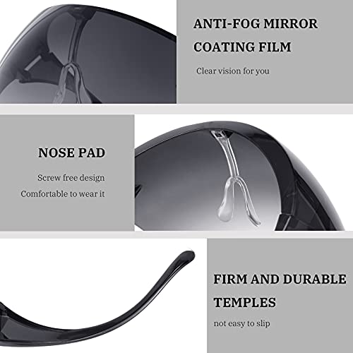 FEISEDY Full Face Shield Sunglasses – Anti-Fog UV400 Mirror Visor - color: 005 Gradient Grey