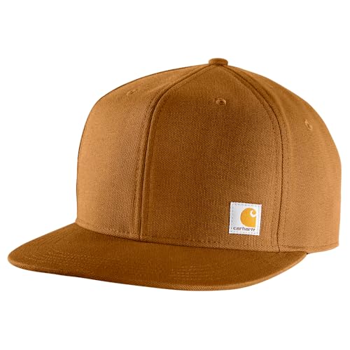 Carhartt Men's Firm Duck Flat Brim Cap - color: Carhartt Brown