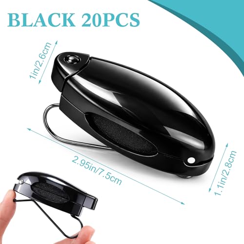Frienda 5 Pcs Car Sun Visor Clip Sunglasses Holder,Silver - color: Black