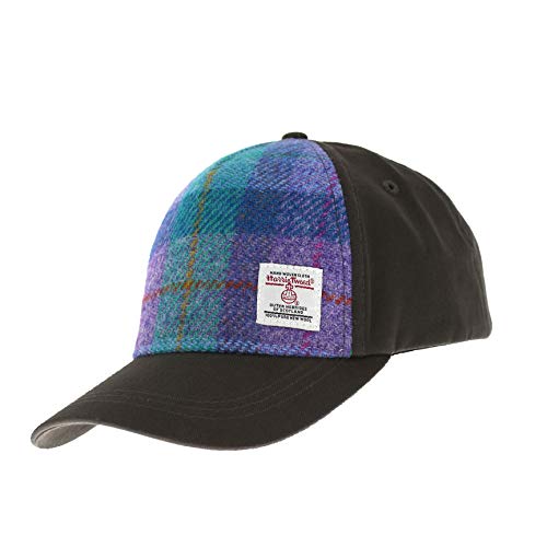 Tartan Baseball Cap in Harris Tweed by Glen Appin Of Scotland Limited - color: Colour 79 Turquoise