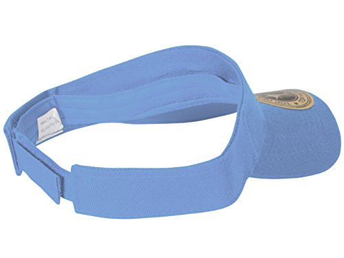 TOP HEADWEAR Solid Adjustable Blank Visor - color: Sky Blue