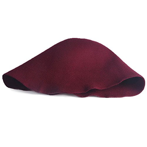 Wool Felt Cone Cloche Hood Millinery Hats Fascinators Block Base Body B107 - color: #14 Wine