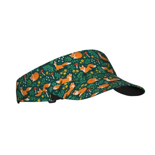Unisex Adjustable Sports Sun Visor - color: Forest Fox