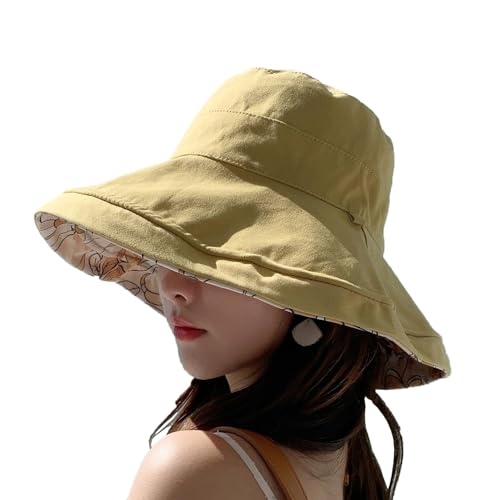 FaroDor Women's Reversible Bucket Hat UV Protection Packable Travel Cap Wide Brim Sun Hats 2026 - color: 4yellow2