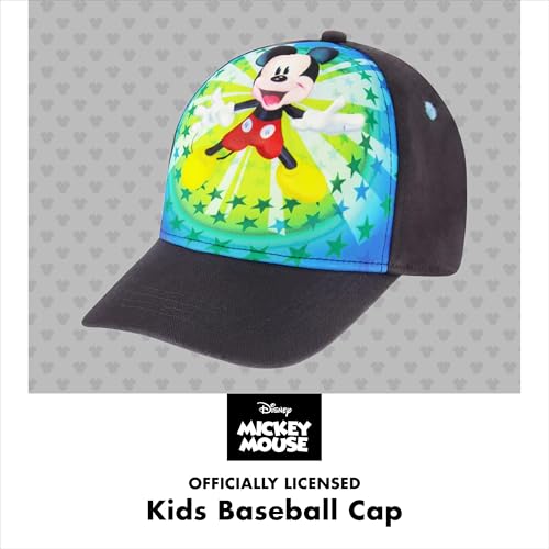 Disney Boys' Baseball Cap, Mickey Mouse Adjustable Toddler Hat, Ages 2-4 Or Boy Hats for Kids Ages 4-7 - color: Red/Blue, size: 4-7 Years