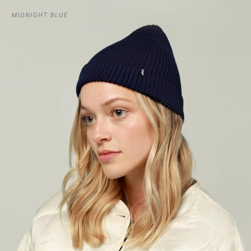 Fisherman Beanie Cuffed Knit Winter Hat Trawler Sailor Watch Cap Men Women - color: Ribbed (Aquastone)