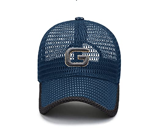 FASHIXD Baseball Cap for Men Summer Mesh Trucker Hats Breathable Running Hat Outdoor Sports Quick Dry Hat - color: Dark Blue