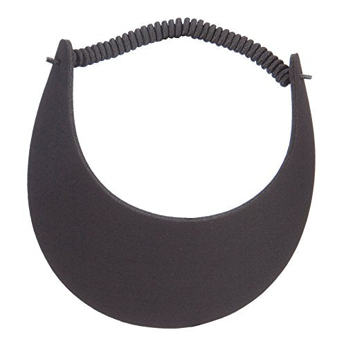 Fabric Foam Sun String Visor - color: Black