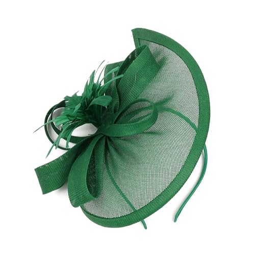 Gionforsy Fascinator Hats for Women Flower Tea Party Hats Pillbox Hat - color: Green