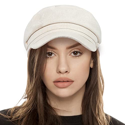 Women's Newsboy Caps Beret Hat for Fashion Ladies Black Women's Newsboy Caps Beret Hat for Fashion Ladies - color: White