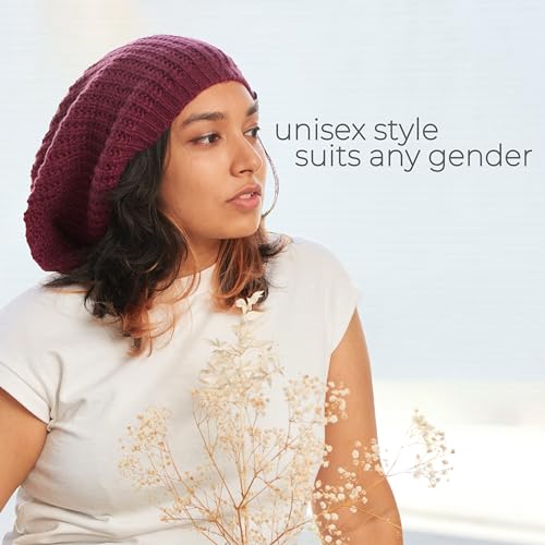 CHARM Oversized Winter Slouchy Knit Beanie - color: Gray