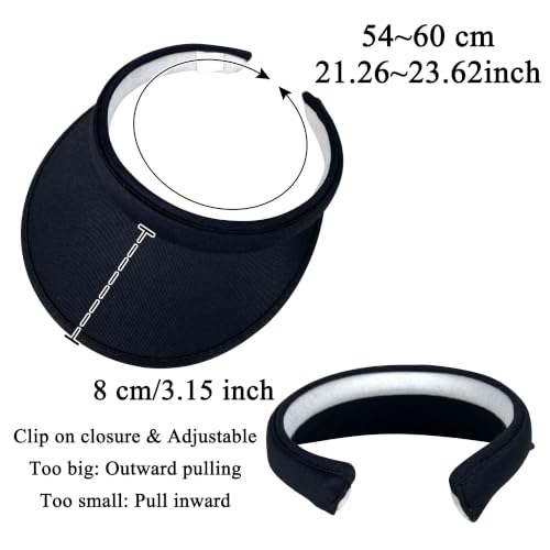2 Pack Sun Visor Hats Women Men Clip On Wide Brim Visors Hat Outdoor Sports Golf Beach Travel Tennis Caps - color: Black+leopard