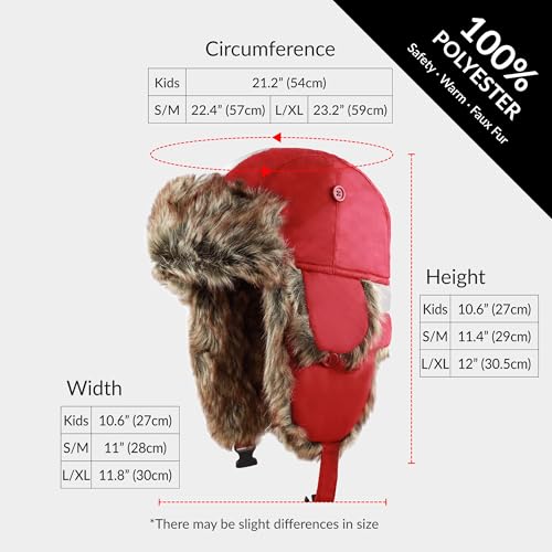 Faux Fur Safety Reflective Plain Plaid Aviator Trapper Hat Snow Ski Trooper Winter Cap - color: 3. Plaid - Gray, size: Small-Medium