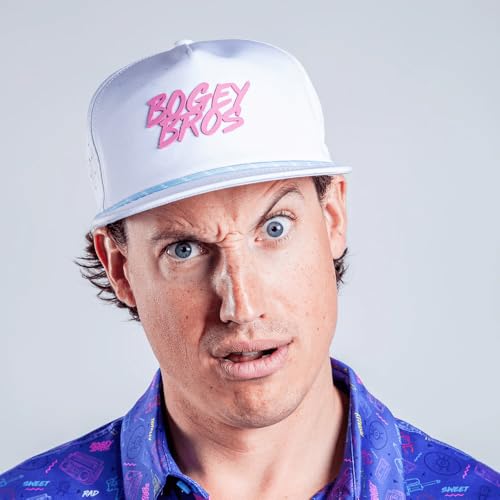 Bogey Bros Golf Hat for Men – Performance Snapback Cap, Breathable Poly Spandex, Sweat Resistant, Structured Fit - style: Da 90's