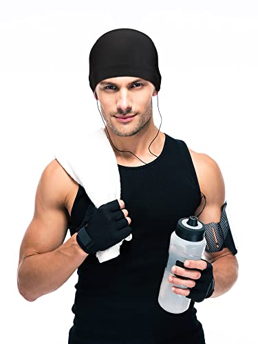 Geyoga 6 Pcs Cooling Skull Cap Helmet Liner Sweat - color: Black, size: One Size