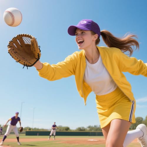 OKBA 5 Pack Sublimation Blank Baseball Cap Adjustable Hat Polyester Mesh Trucker Hats for Men and Women - color: 5pcs*purple Hat