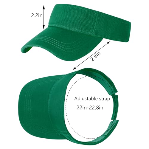 Marrywindix 1 Piece of Sport Wear Athletic Visor Sun Sports Visor Hat Visor Adjustable Cap for Women and Men - color: Green